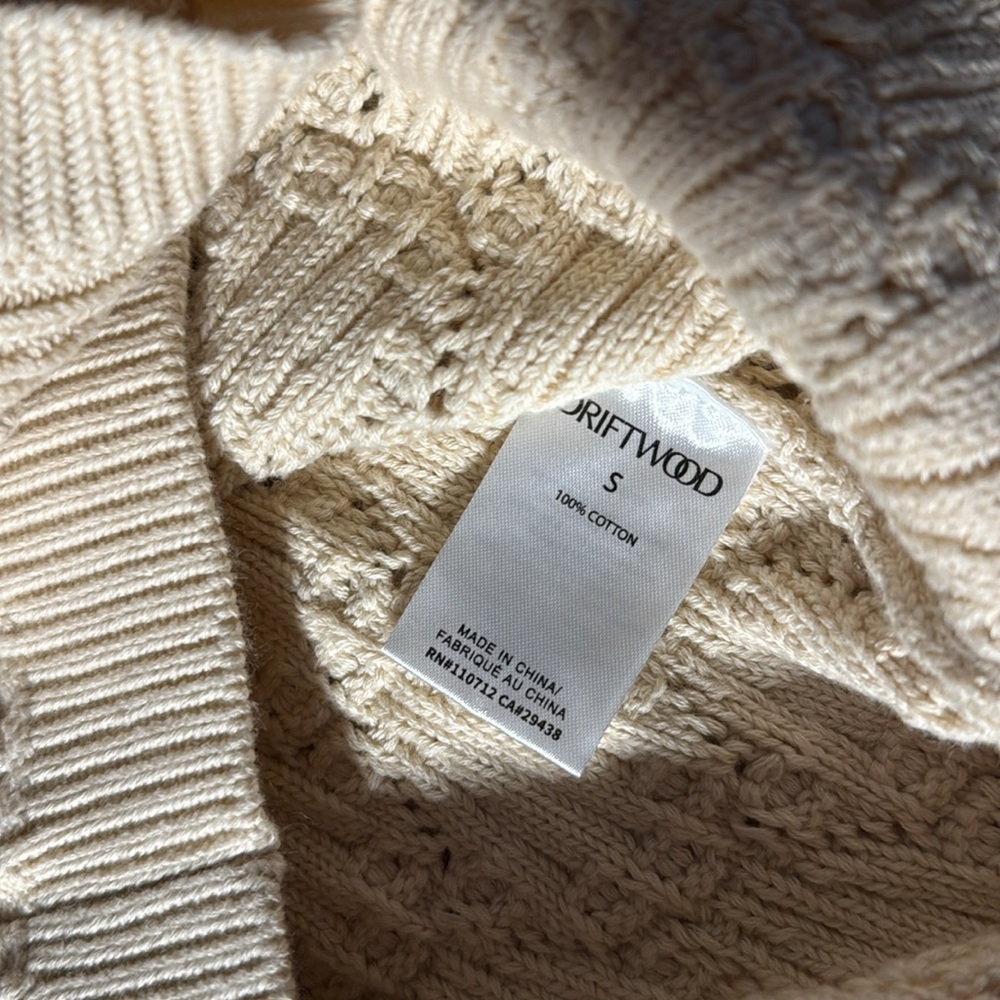 NWOT Driftwood Nancy Cardigan Size S color: Oat - Picture 8 of 12